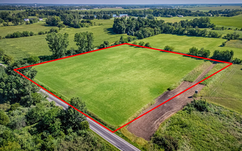 6.92 Acres of flat tillable land for auction in Howe, Indiana